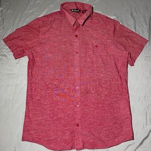 Travis Mathew Red Studebaker Shirt Short Sleeve  Men’s Size M